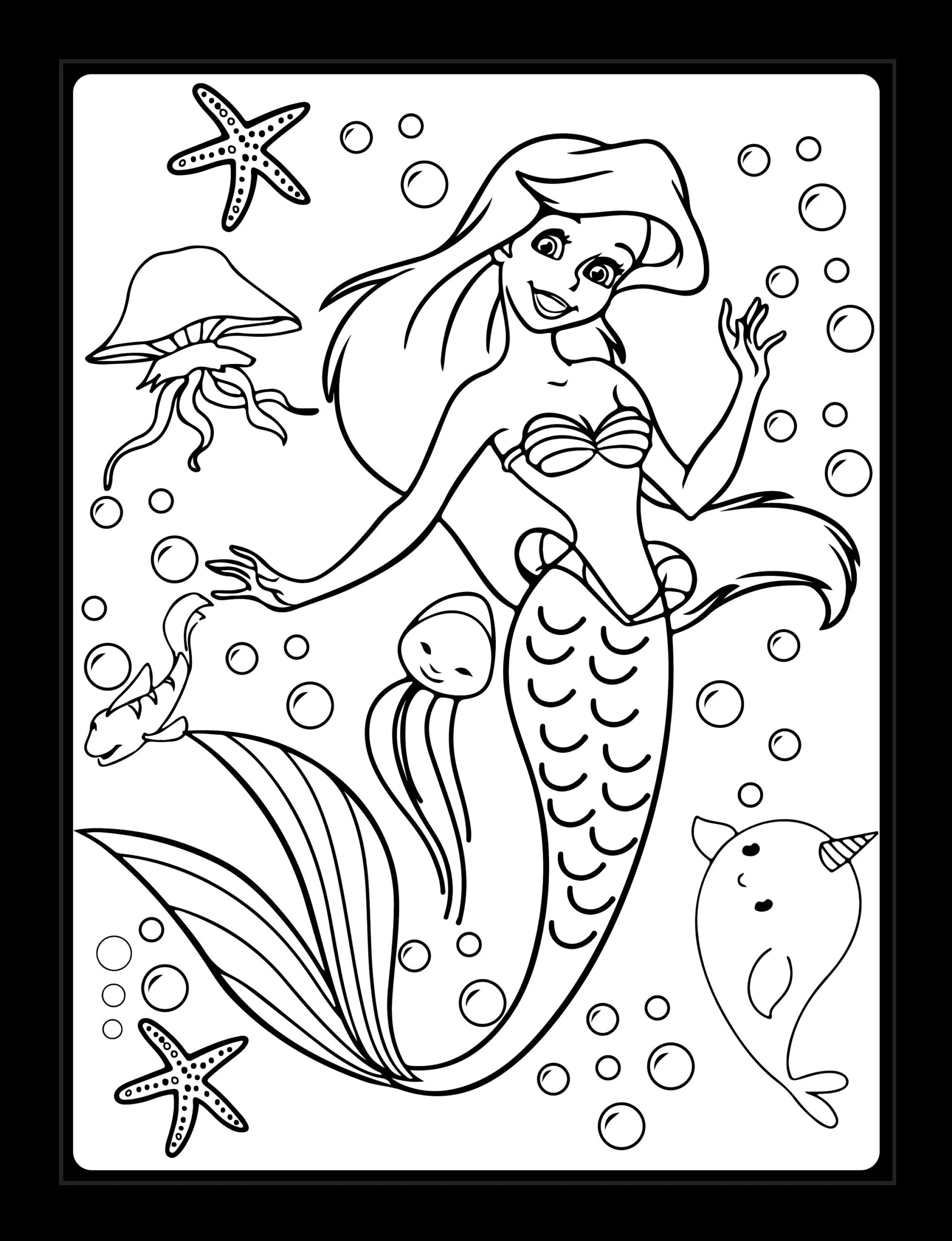 20 Printable Mermaid Coloring Pages Etsy Australia