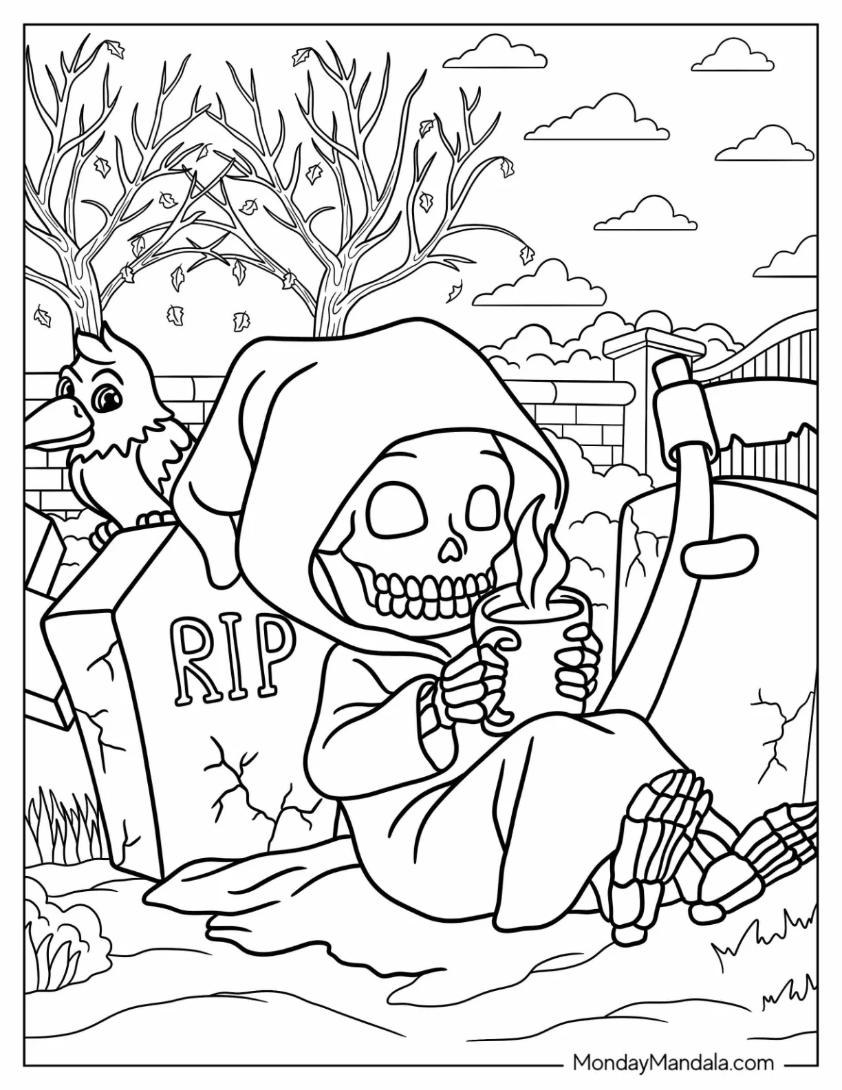 20 Skeleton Coloring Pages Free PDF Printables 