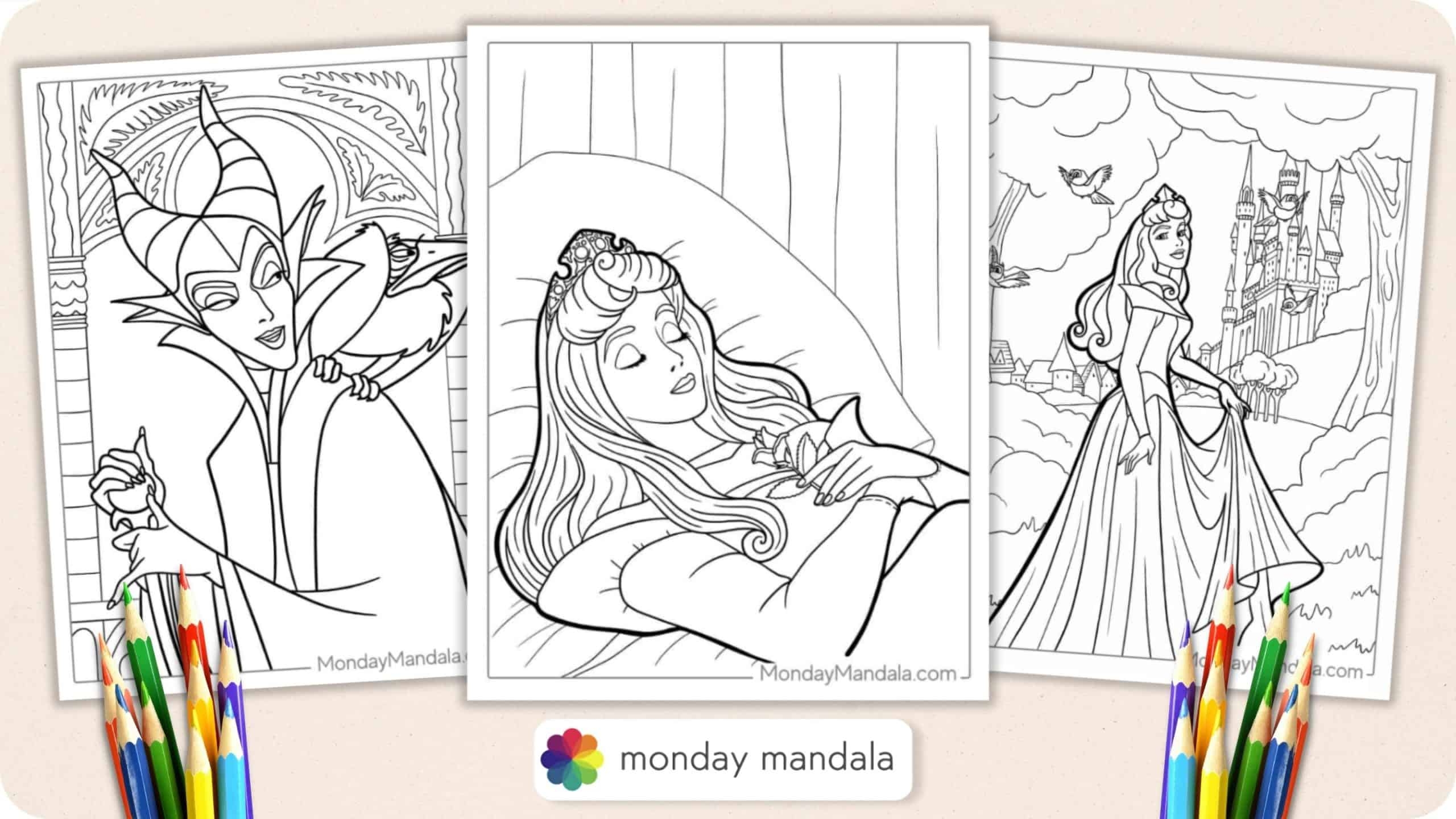 Free Printable Sleeping Beauty Coloring Pages