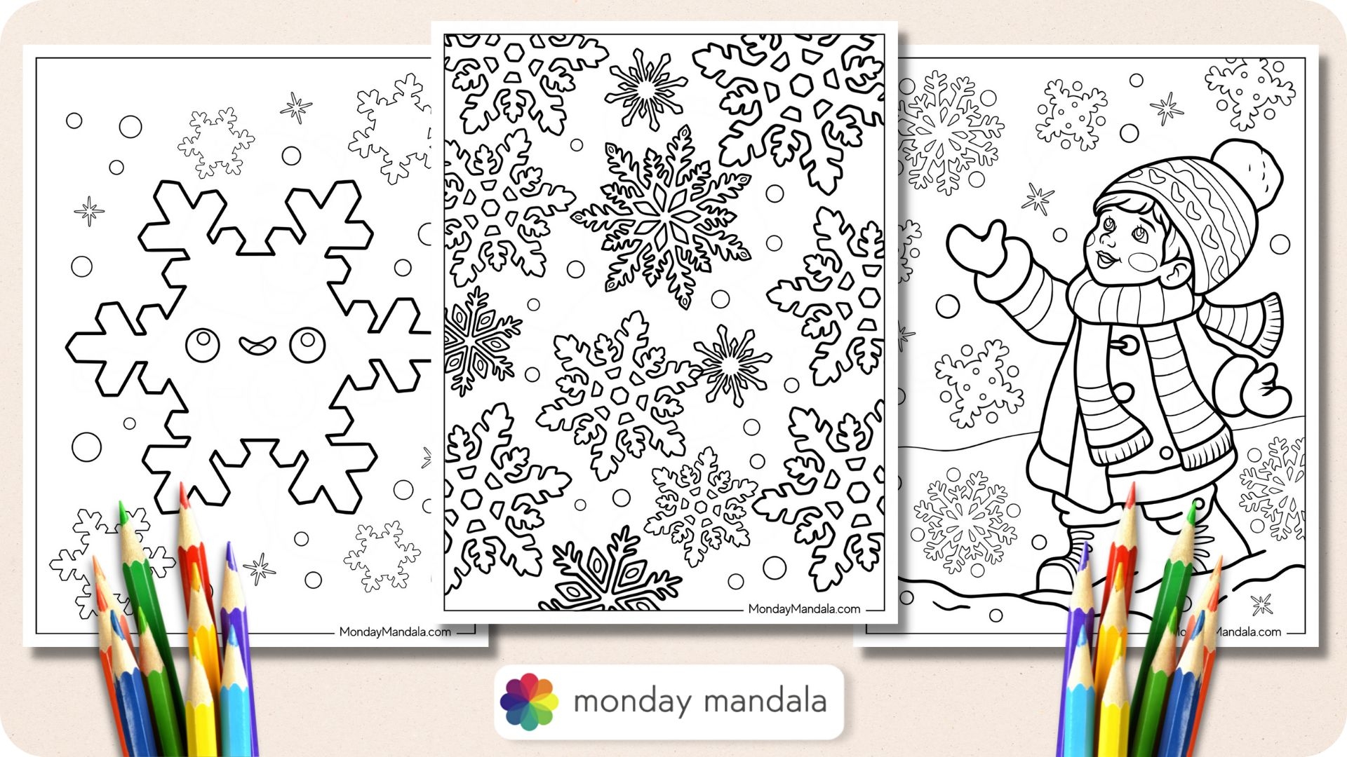 20 snowflake coloring pages free pdf printables