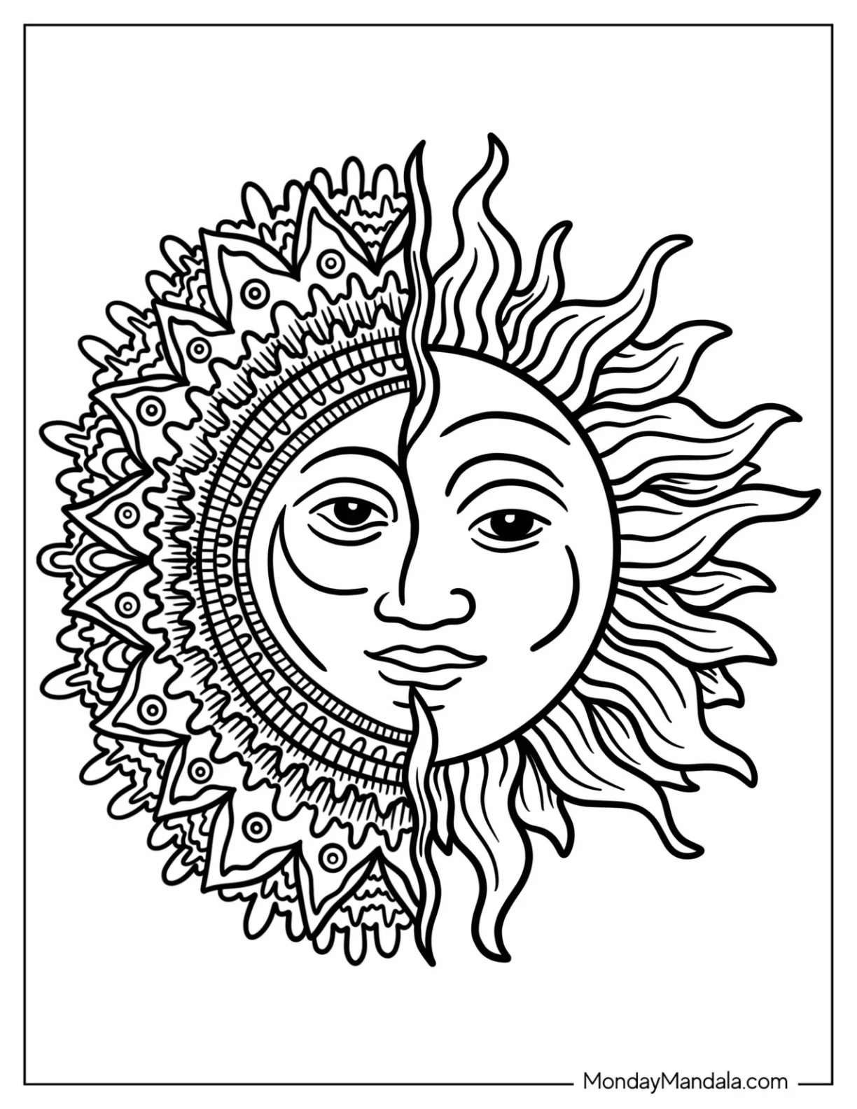 20 Sun Coloring Pages Free PDF Printables 