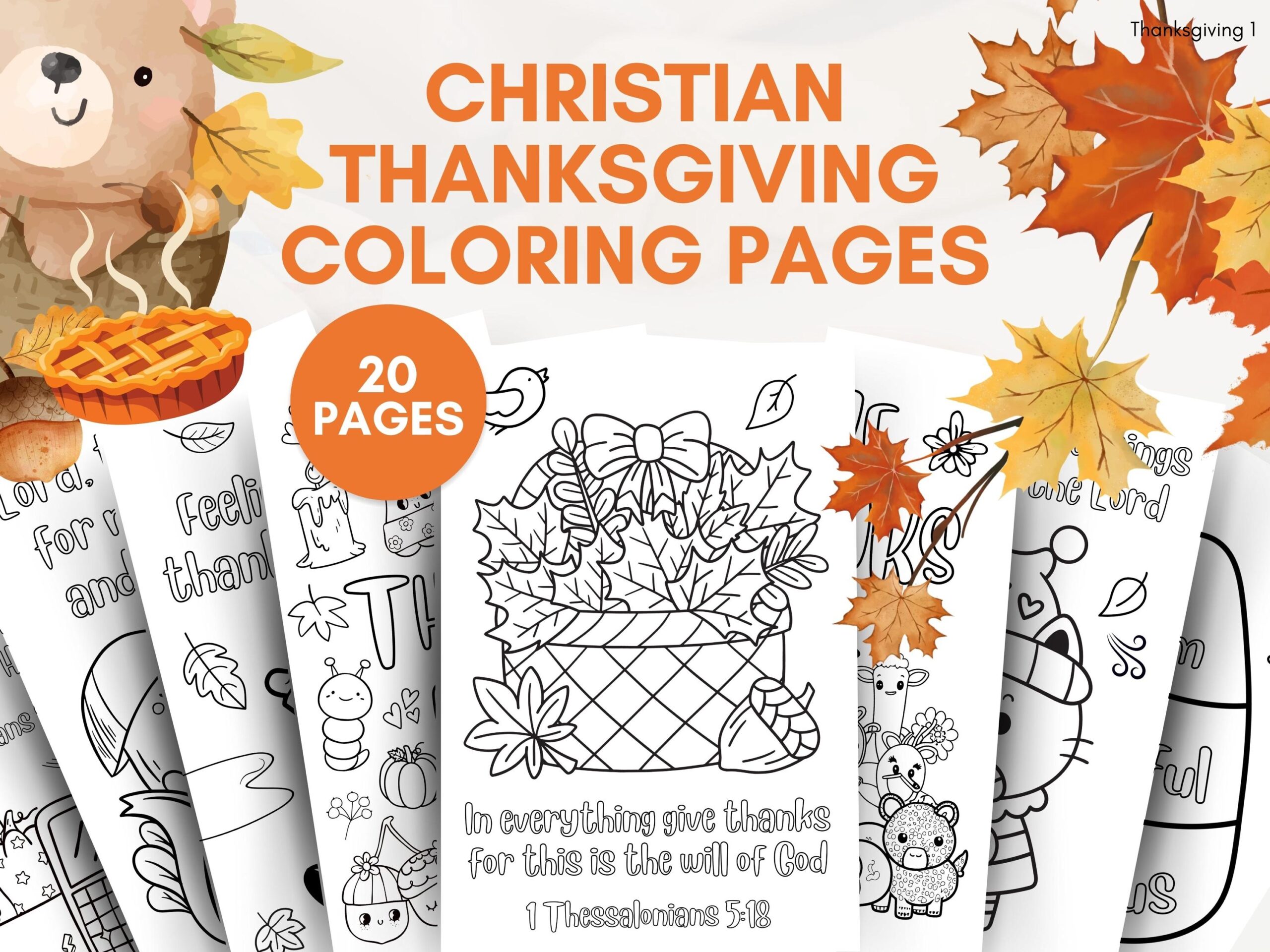 20 Thanksgiving Coloring Pages Christian Homeschool Printable 