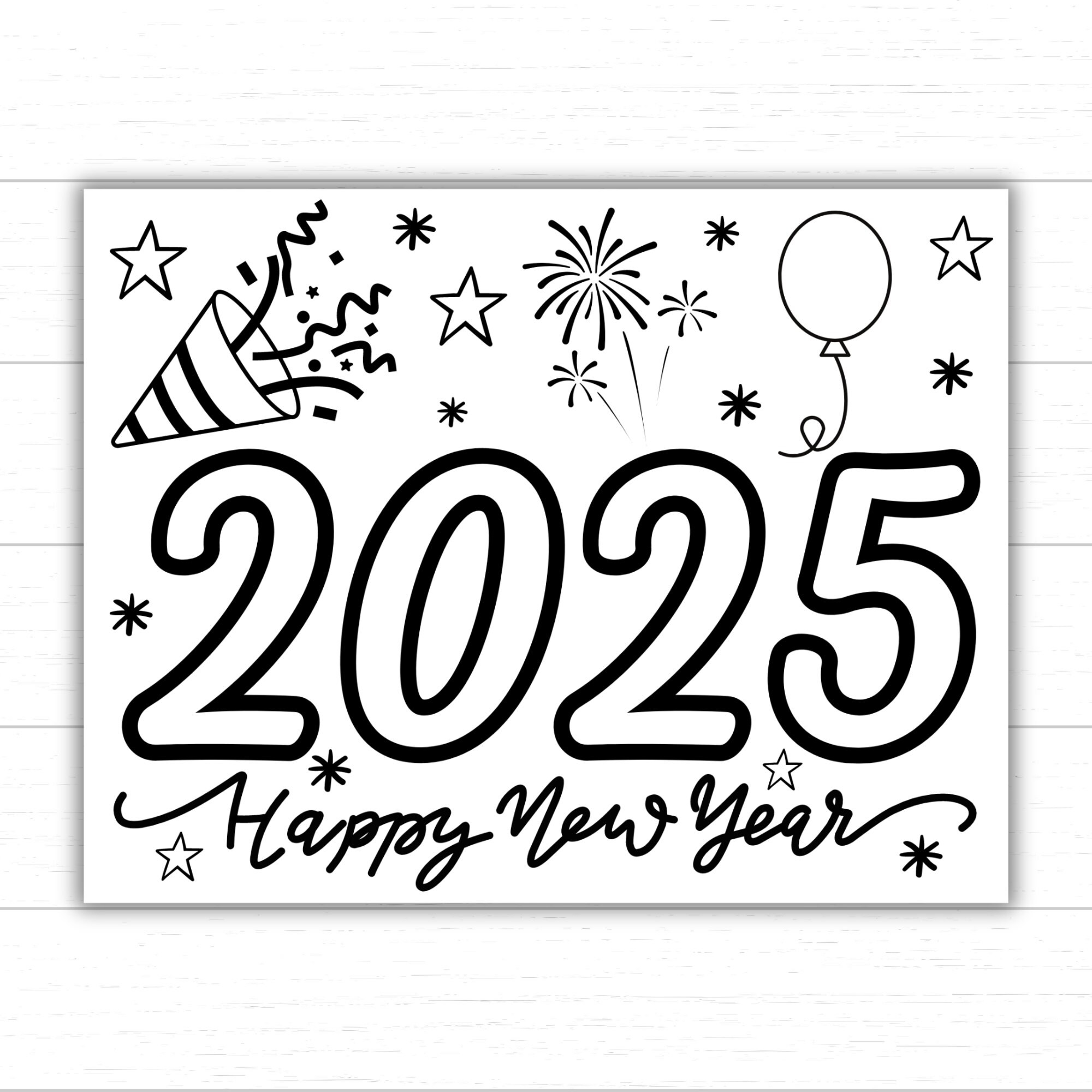 2025 Happy New Year Coloring Page New Years Printables For Kids 2025 Happy New Year Coloring Page New Years Printables For Kids