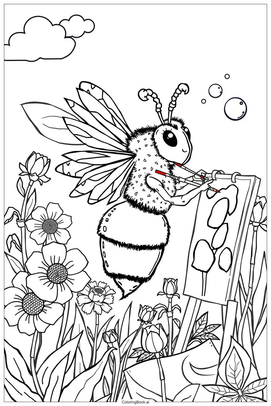 21 Bee Coloring Pages Free PDF U0026 PNG Printables 
