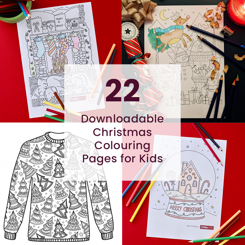 22 downloadable christmas colouring pages for kids hobbycraft