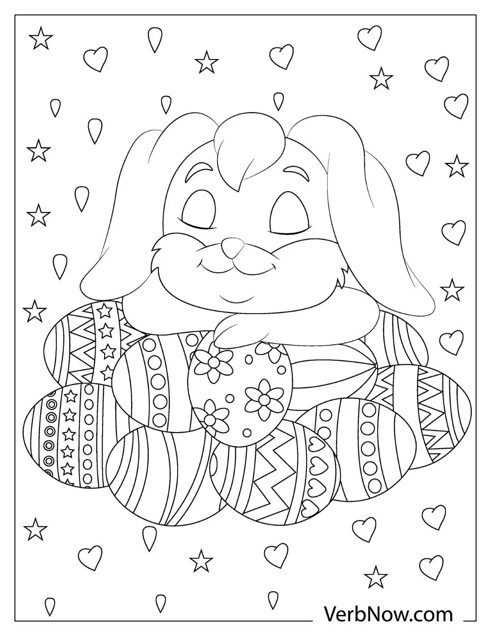 Free Printable Full Size Easter Egg Coloring Pages