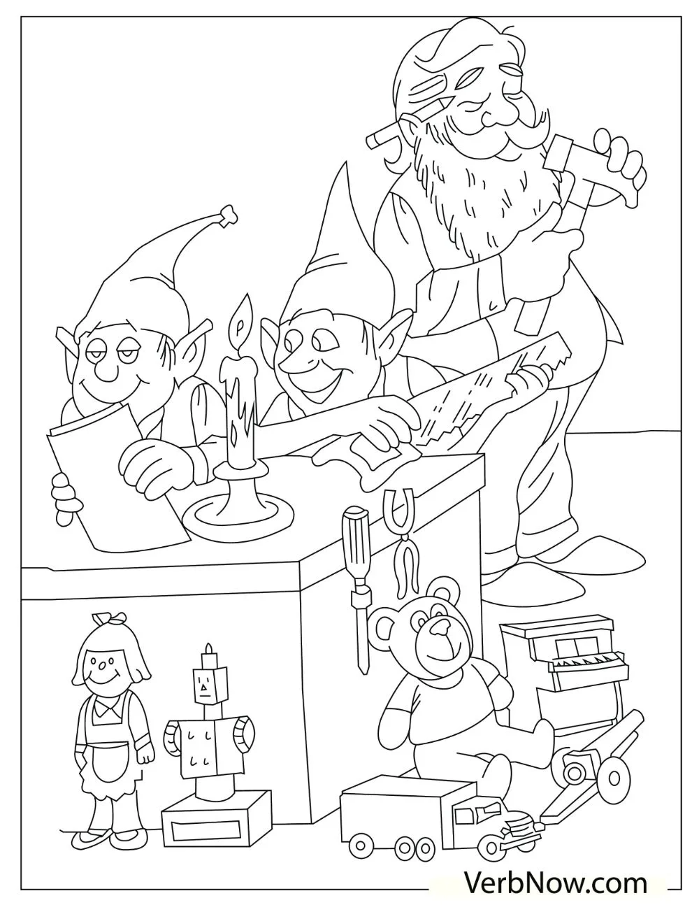 22 Free Elf Coloring Pages For Download Printable PDF 
