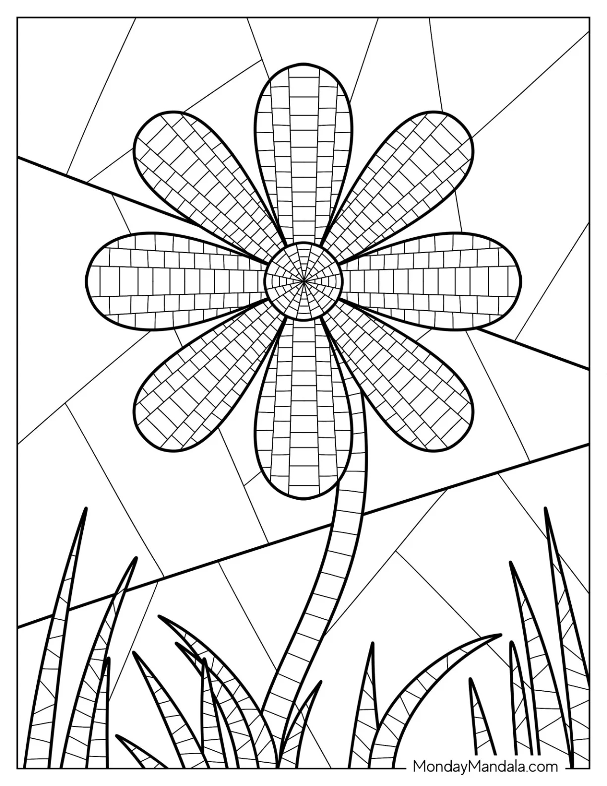 Printable Mosaic Coloring Book Pages