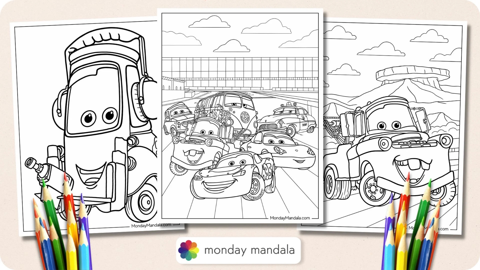 24 Disney Cars Coloring Pages Free PDF Printables 