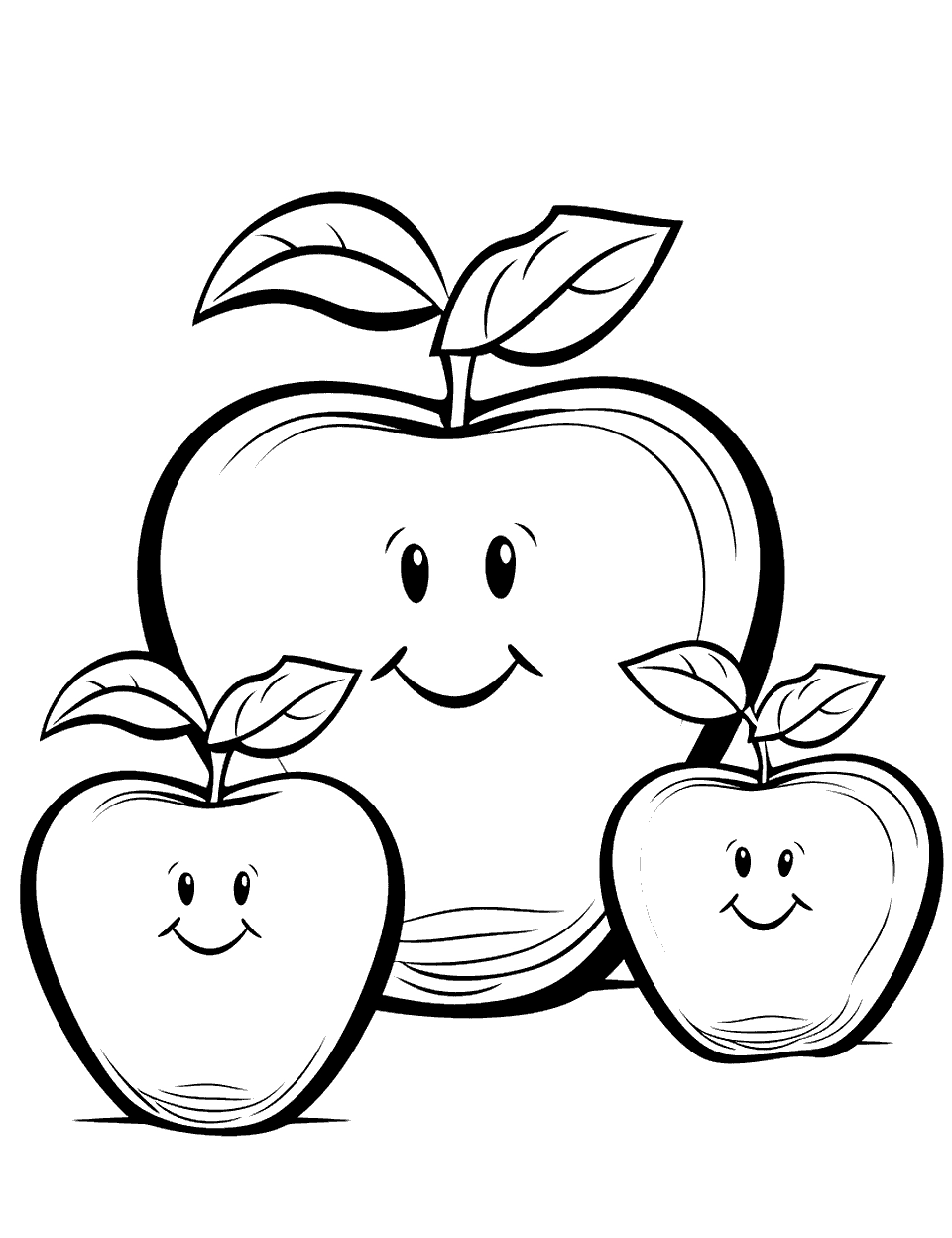Apple Coloring Page Free Printable