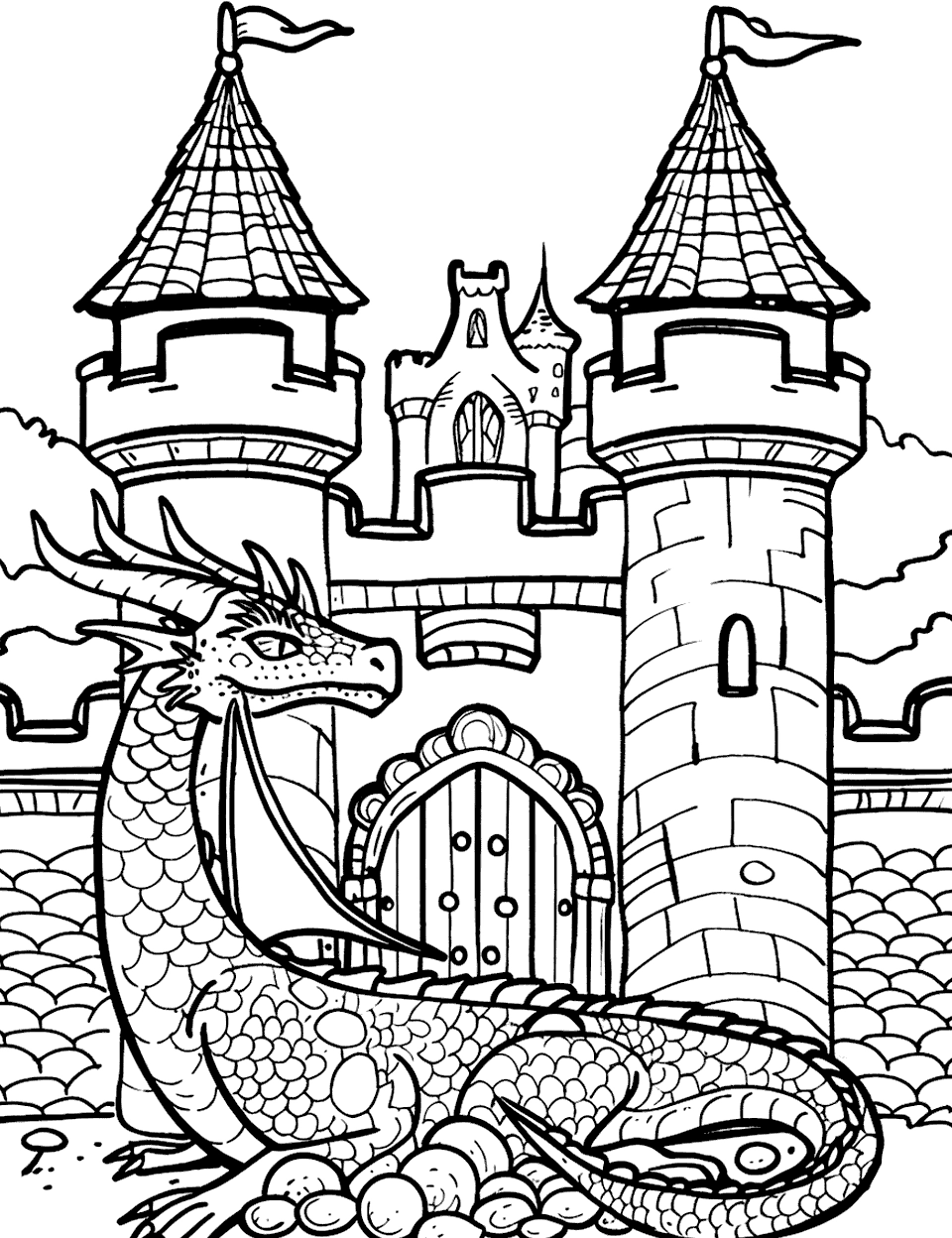 25 Castle Coloring Pages Free Printables