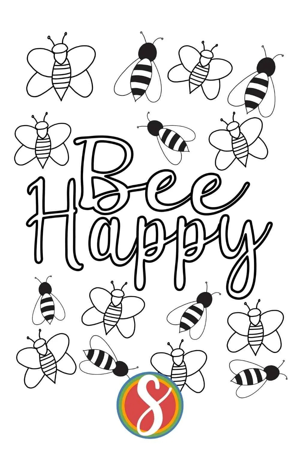 25 Free Bee Coloring Pages Stevie Doodles 25 Free Bee Coloring Pages Stevie Doodles