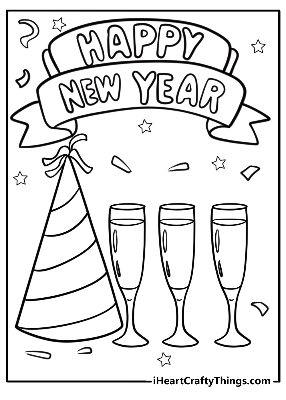 Free New Years Eve Coloring Pages Free New Years Eve Coloring Pages
