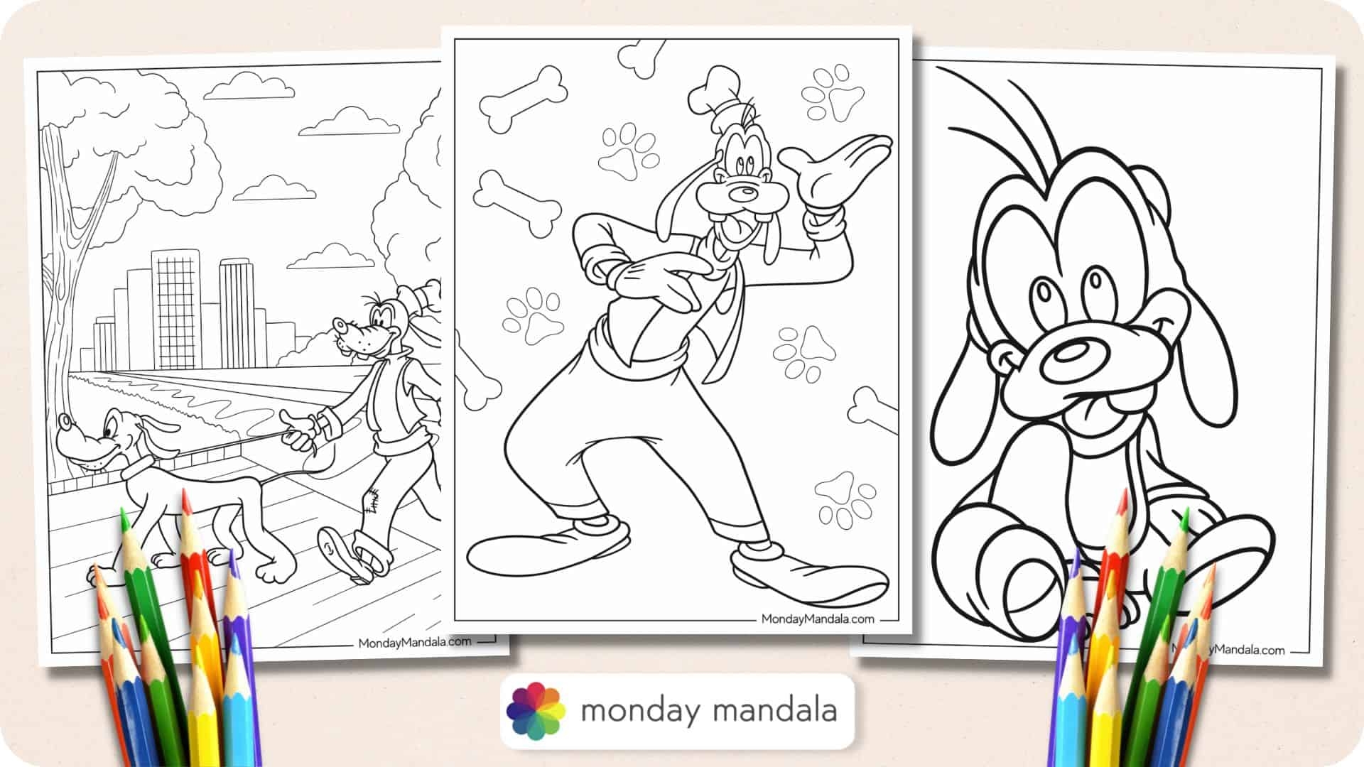 26 Goofy Coloring Pages Free PDF Printables 