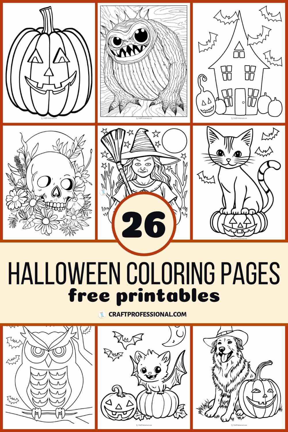 26 Halloween Coloring Pages For Adults Kids 26 Halloween Coloring Pages For Adults Kids