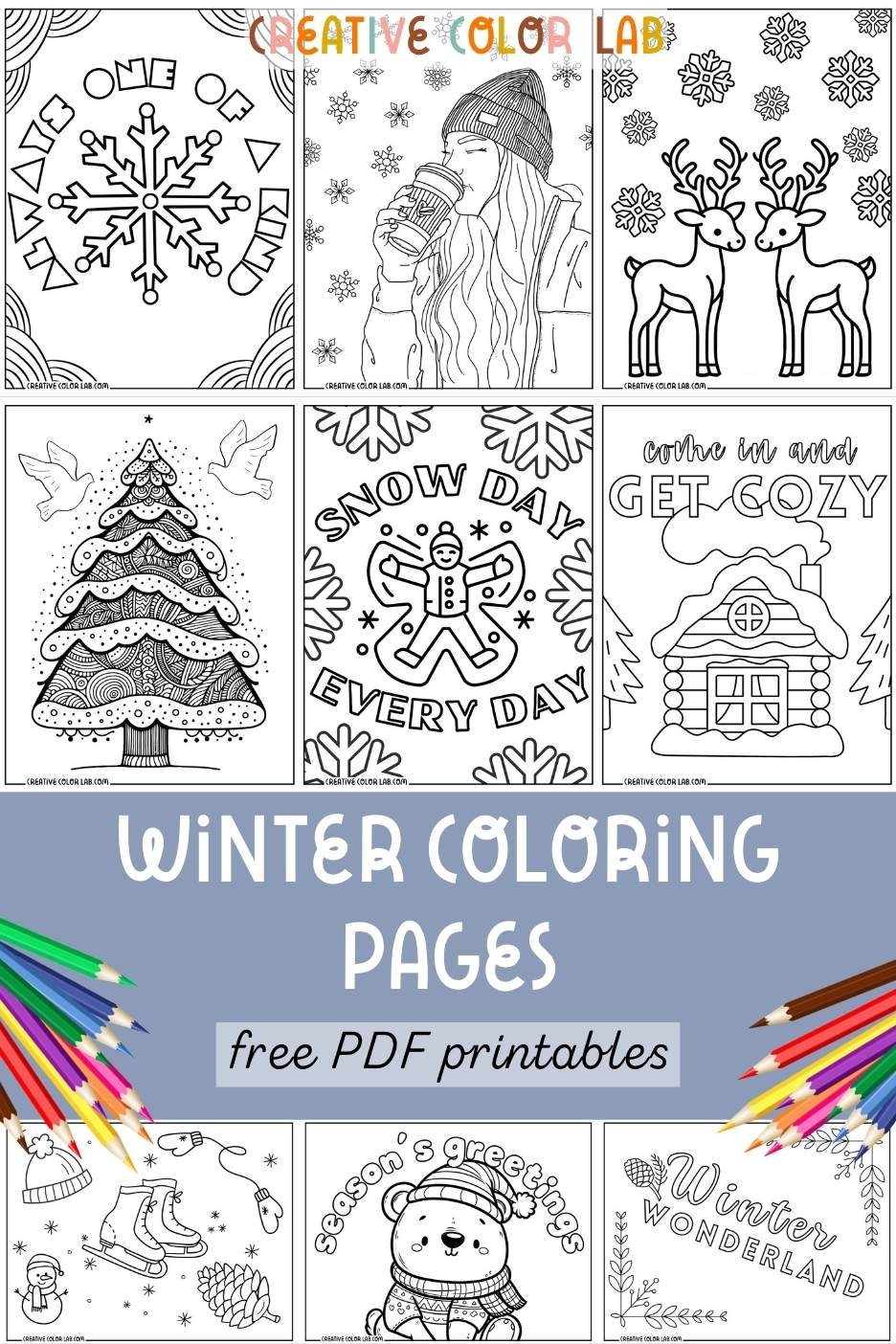 27 Winter Coloring Pages Free PDF Printables