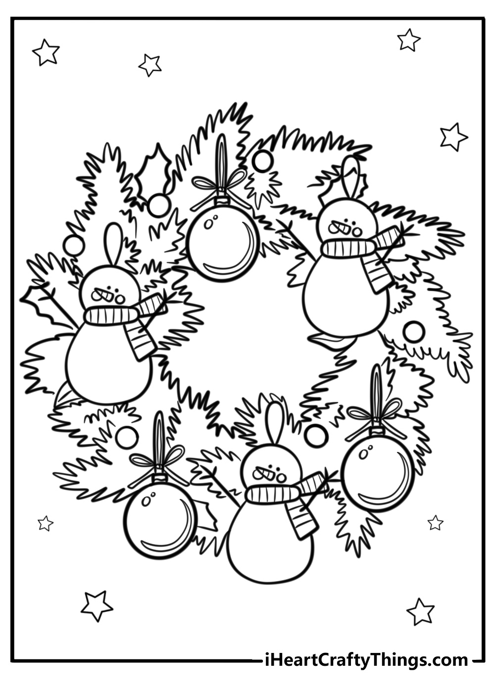 30 christmas wreath coloring pages 100 free to print