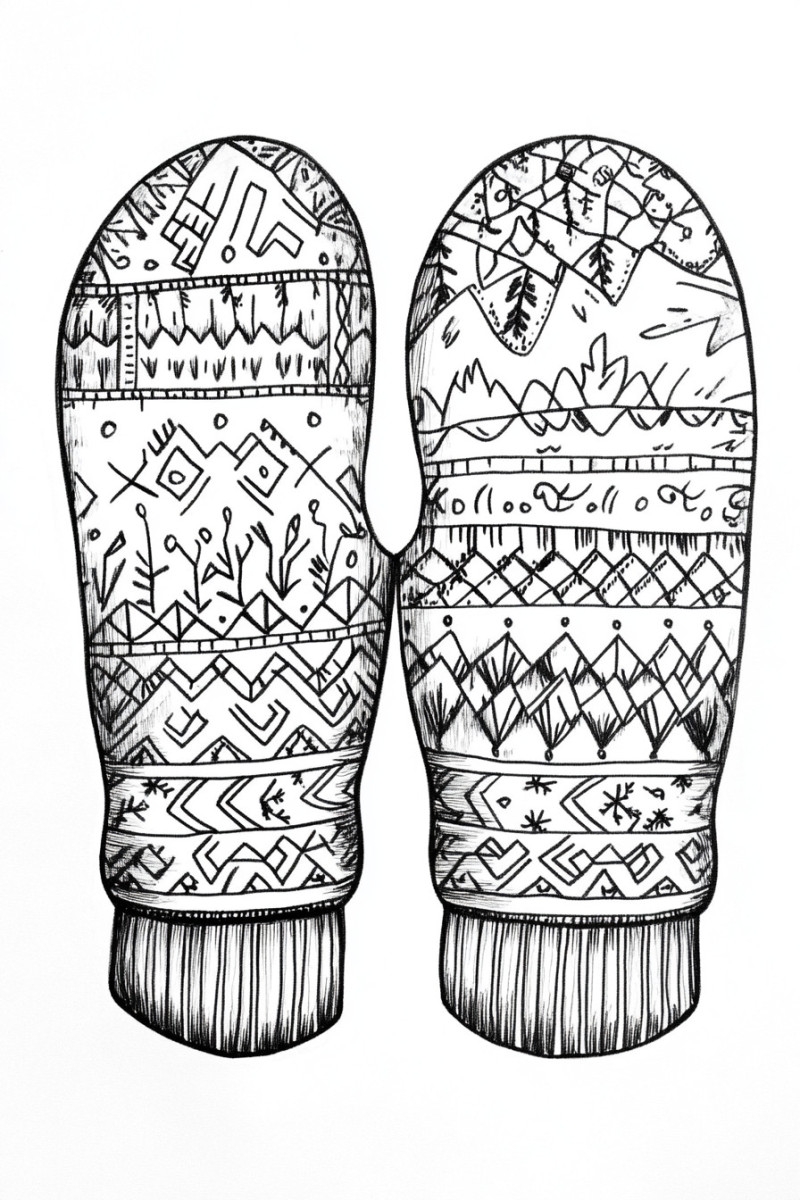 30 Cozy Winter Mittens Coloring Pages That Will Keep You Warm 