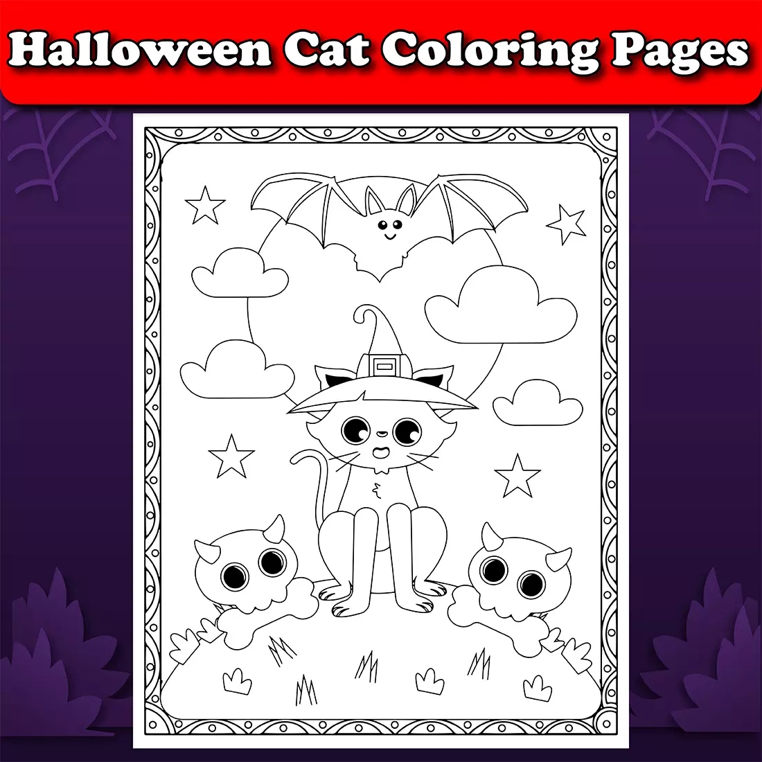30 Halloween Cat Coloring Page For Kids MasterBundles 30 Halloween Cat Coloring Page For Kids MasterBundles