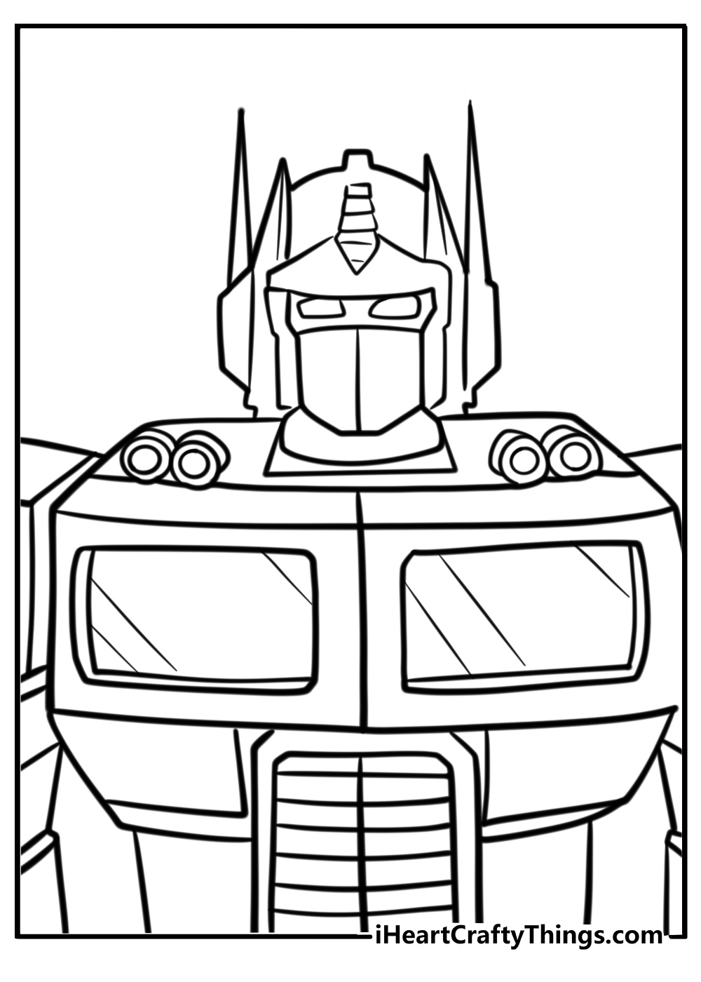 Optimus Prime Printable Coloring Pages