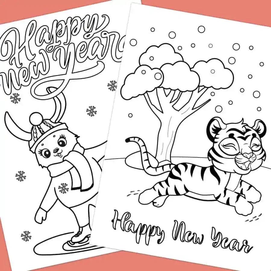 30 New Year Coloring Pages Free Printables Artsy Pretty Plants