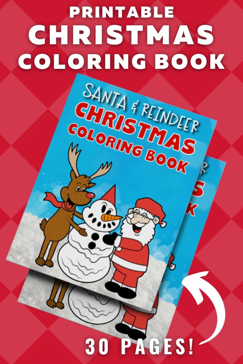 30 Page Printable Santa Reindeer Coloring Book For Kids 30 Page Printable Santa Reindeer Coloring Book For Kids