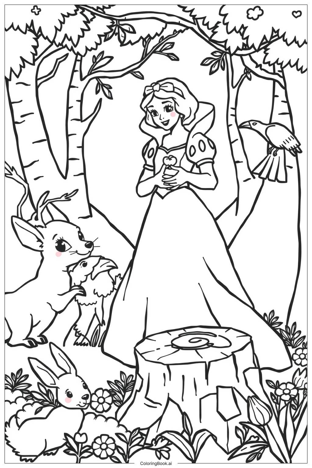 30 Snow White Coloring Pages Free PDF U0026 PNG Printables 