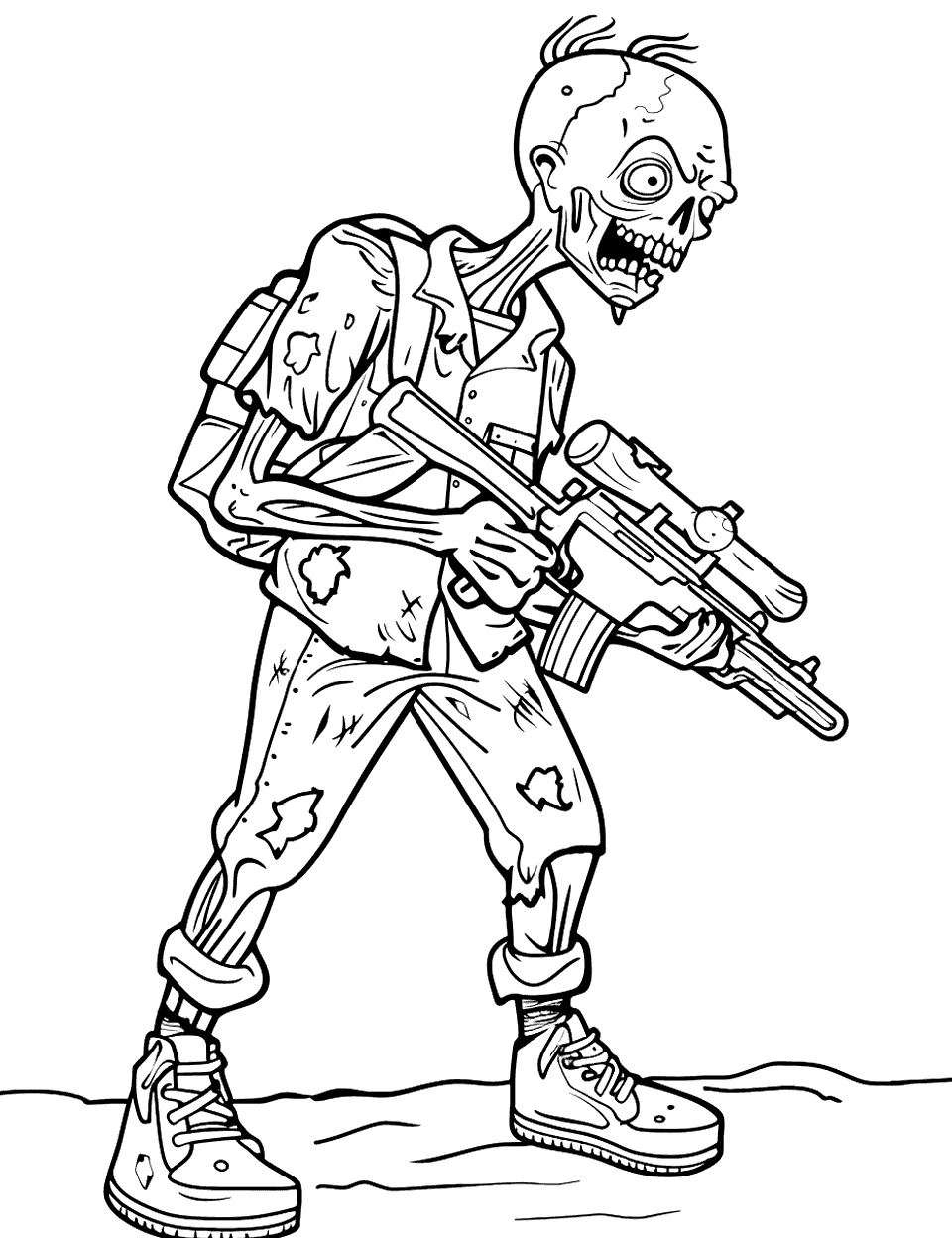 30 Zombie Coloring Pages Fun Cute Sheets