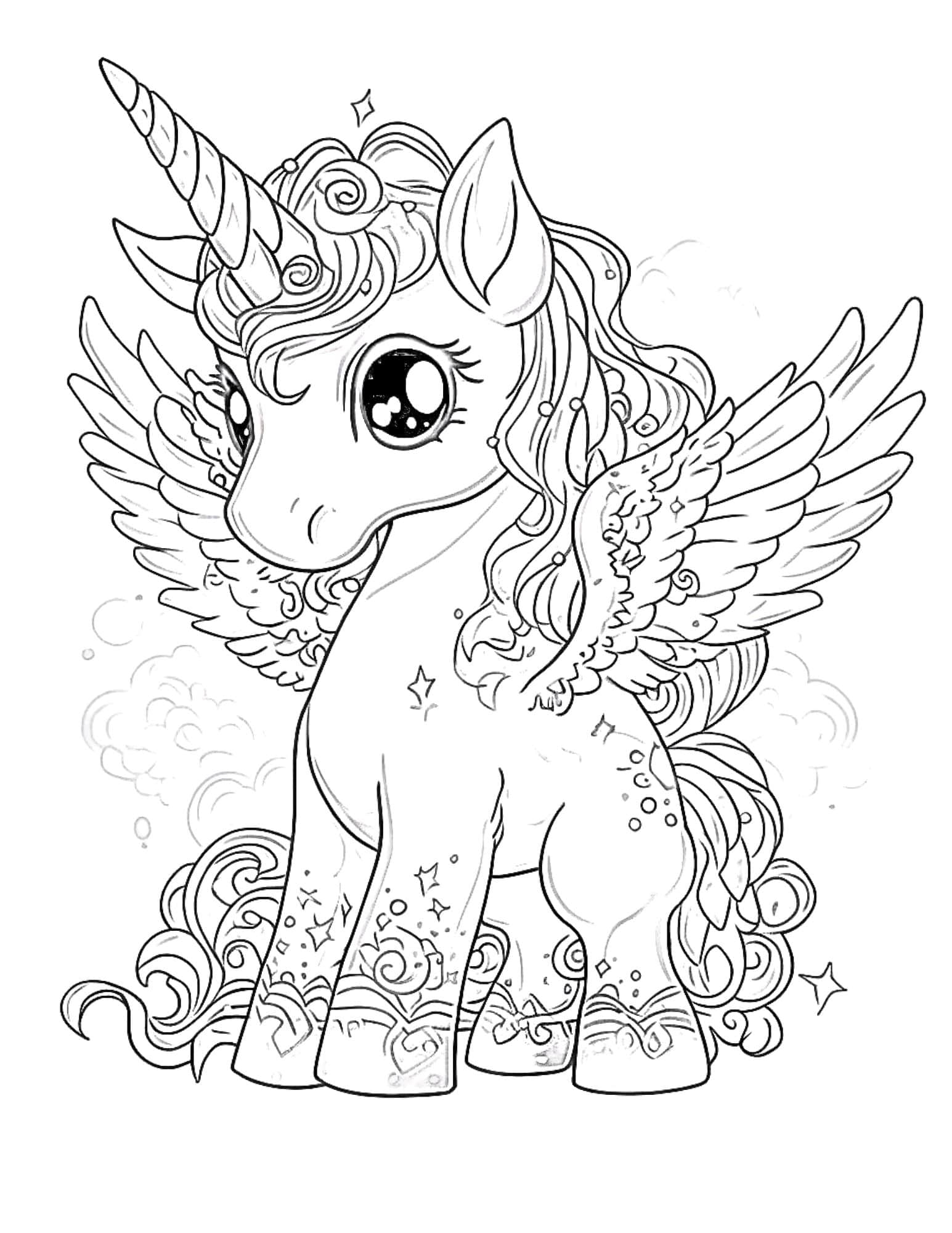 Unicorn Printable Coloring Page Unicorn Printable Coloring Page