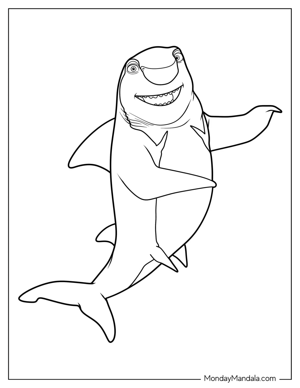 Great White Shark Coloring Page Printable Great White Shark Coloring Page Printable