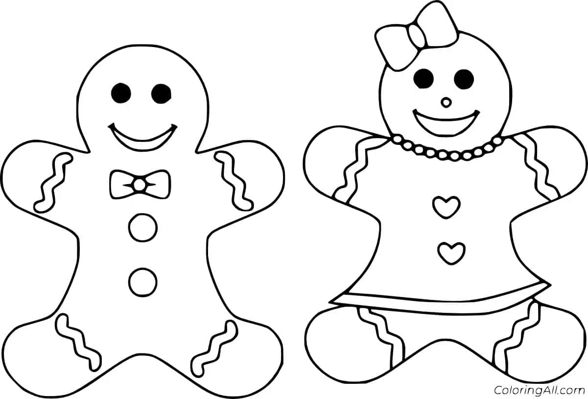 35 Gingerbread Man Coloring Pages Free To Print Artsy Pretty Plants
