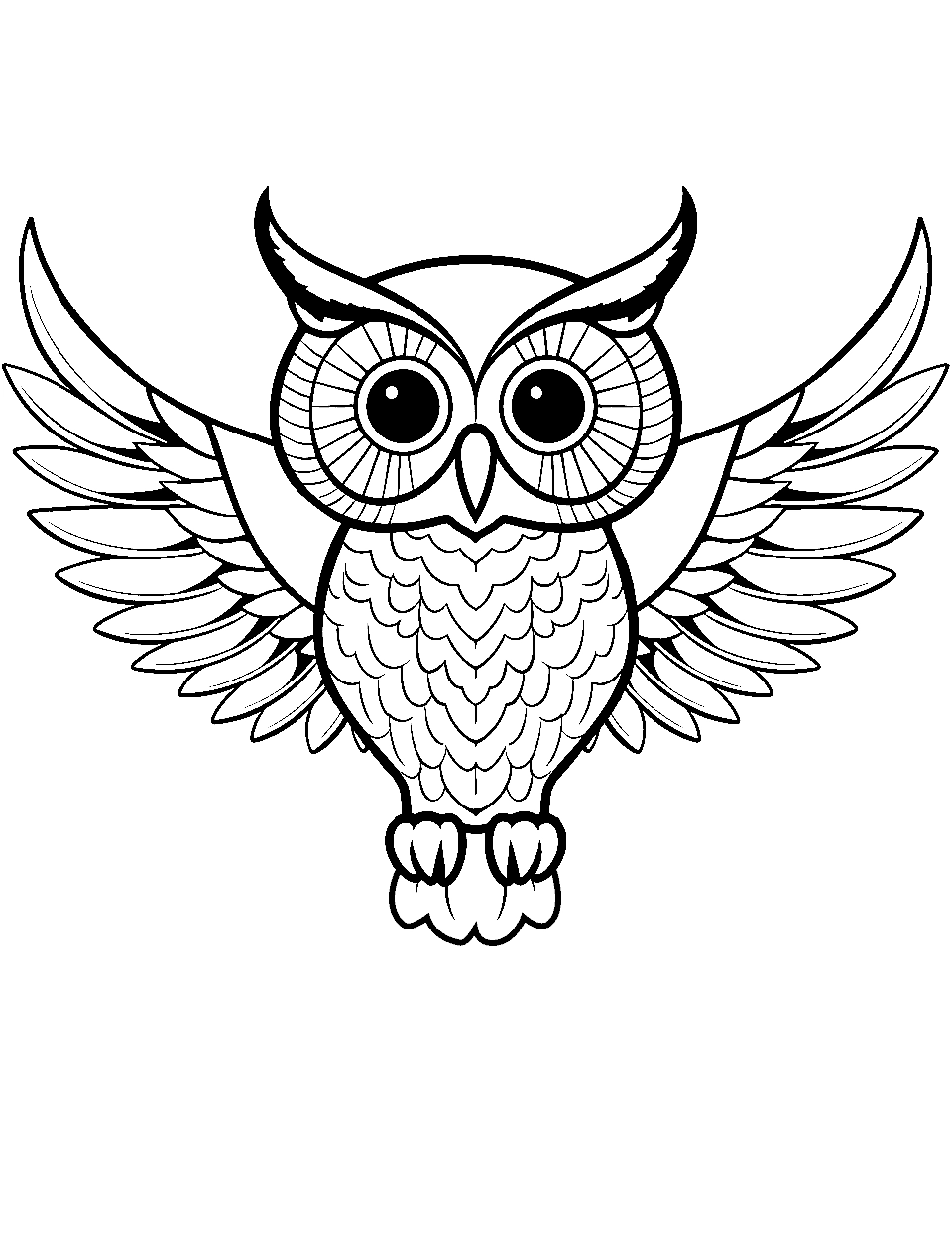 Free Owl Coloring Page Free Owl Coloring Page