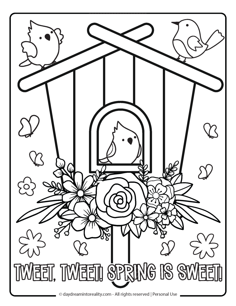 35 Spring Coloring Pages Free PDF Printables Daydream Into 35 Spring Coloring Pages Free PDF Printables Daydream Into