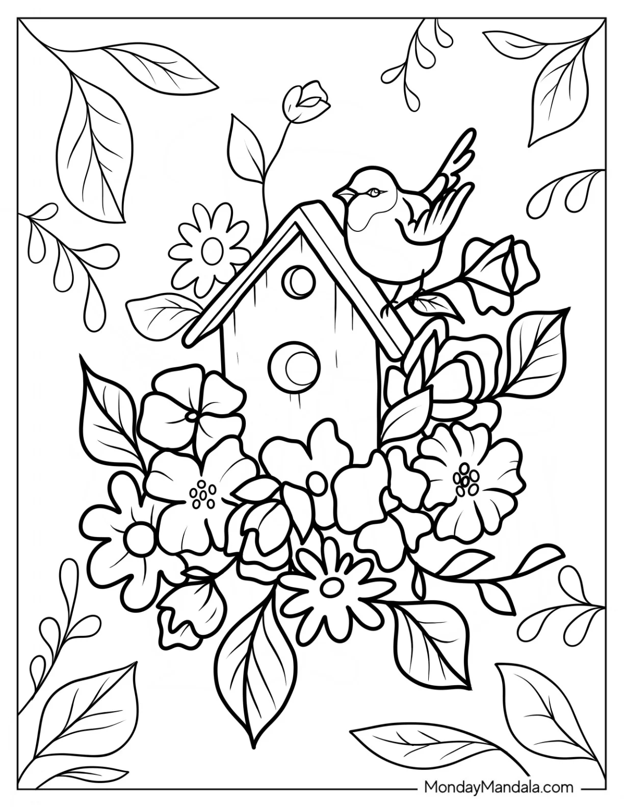 36 spring coloring pages free pdf printables