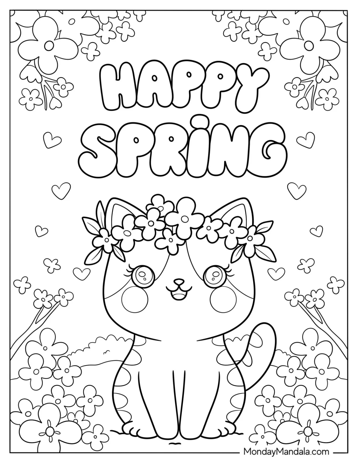 36 spring coloring pages free pdf printables