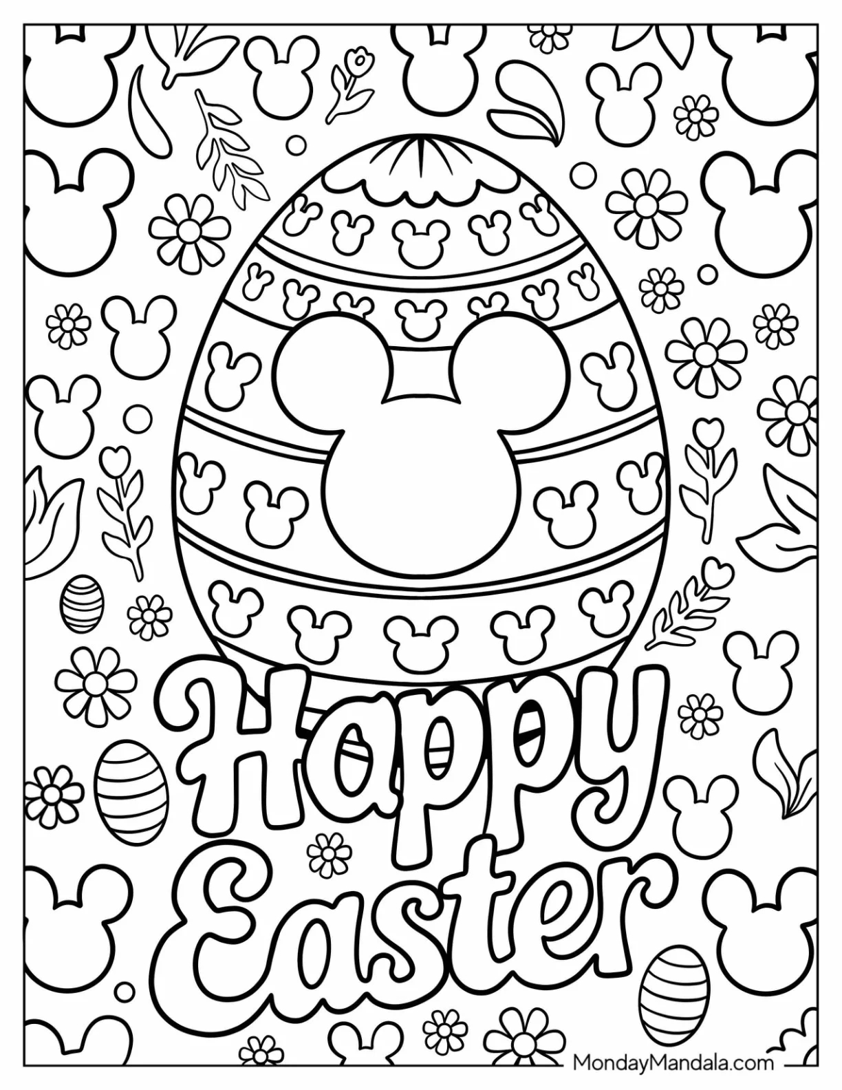43 Easter Egg Coloring Pages Free PDF Printables 