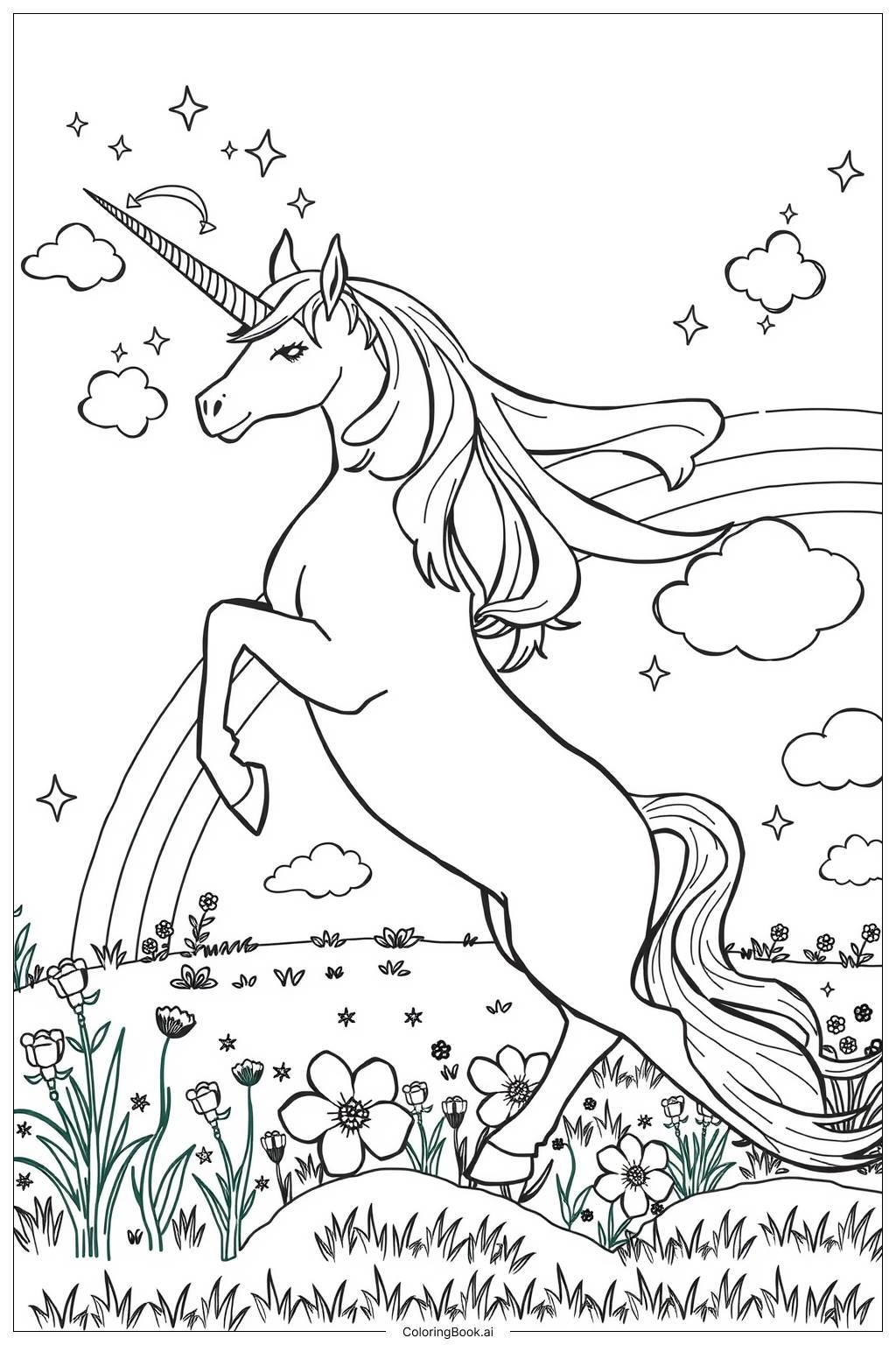 43 Unicorn Coloring Pages Free PDF PNG Printables 