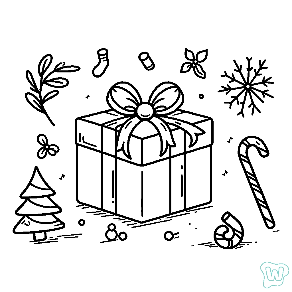 44 Christmas Gifts Coloring Pages Free PDF Download