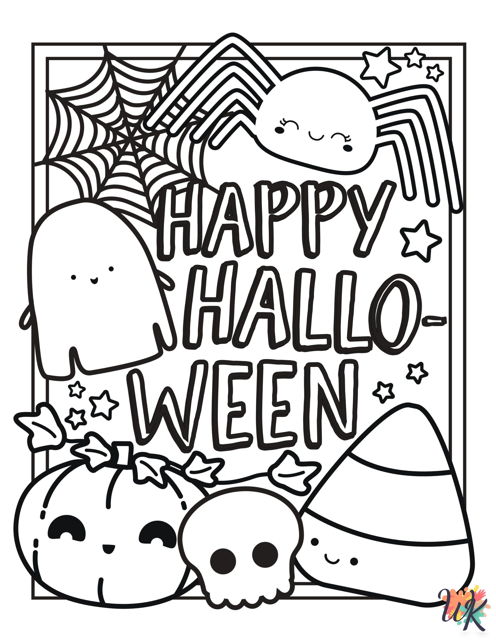 45 Cute Halloween Coloring Pages For Kids ColoringPagesWK