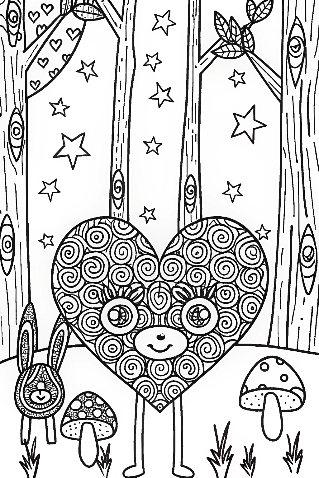 47 Heart Coloring Pages