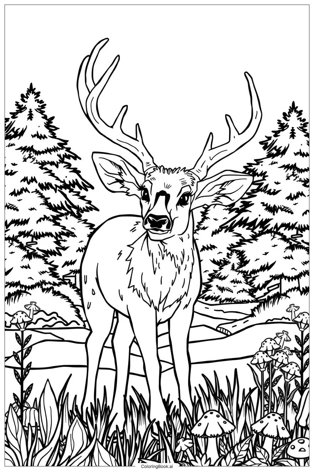 49 Deer Coloring Pages Free PDF PNG Printables 