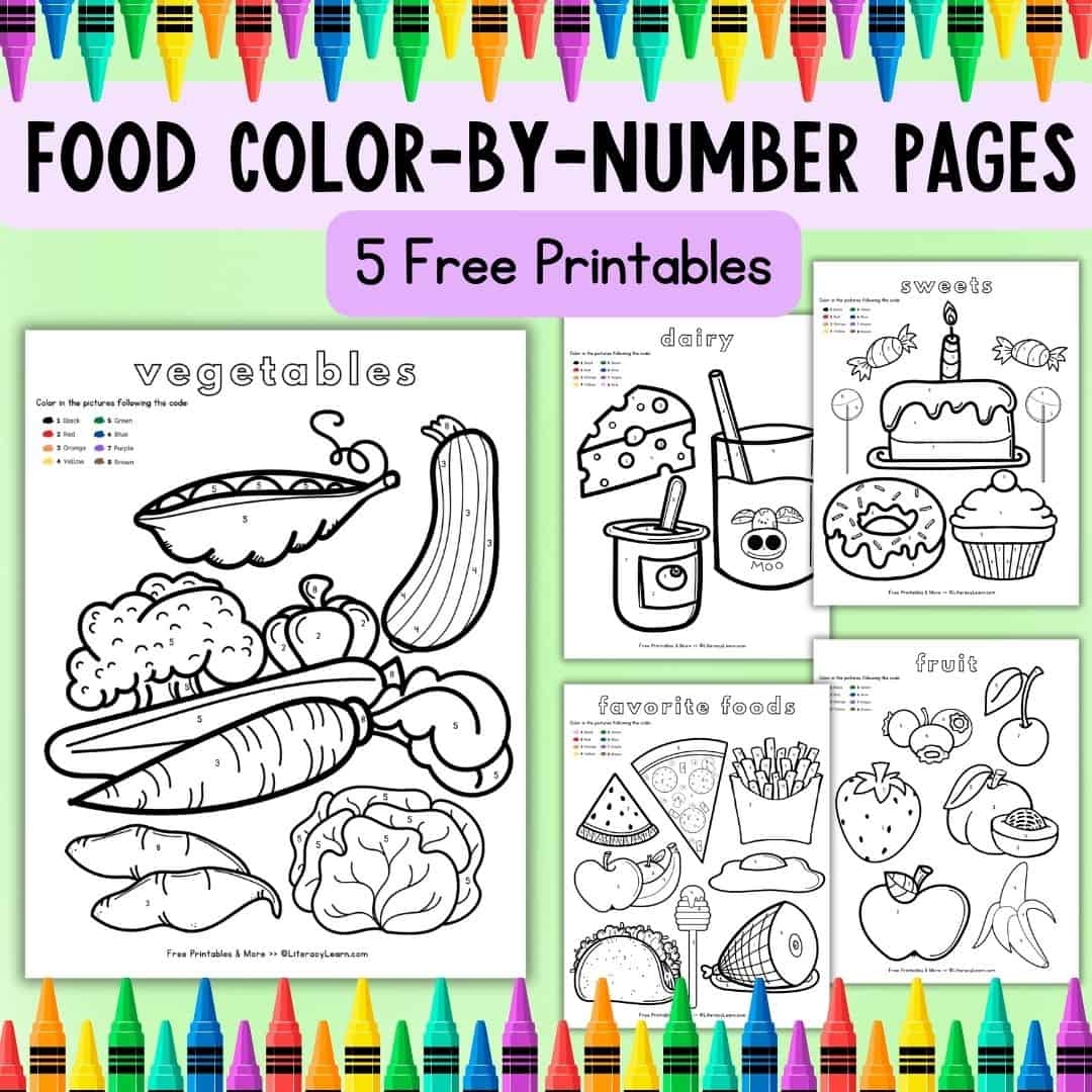 5 Food Coloring Pages By Category Literacy Learn 5 Food Coloring Pages By Category Literacy Learn