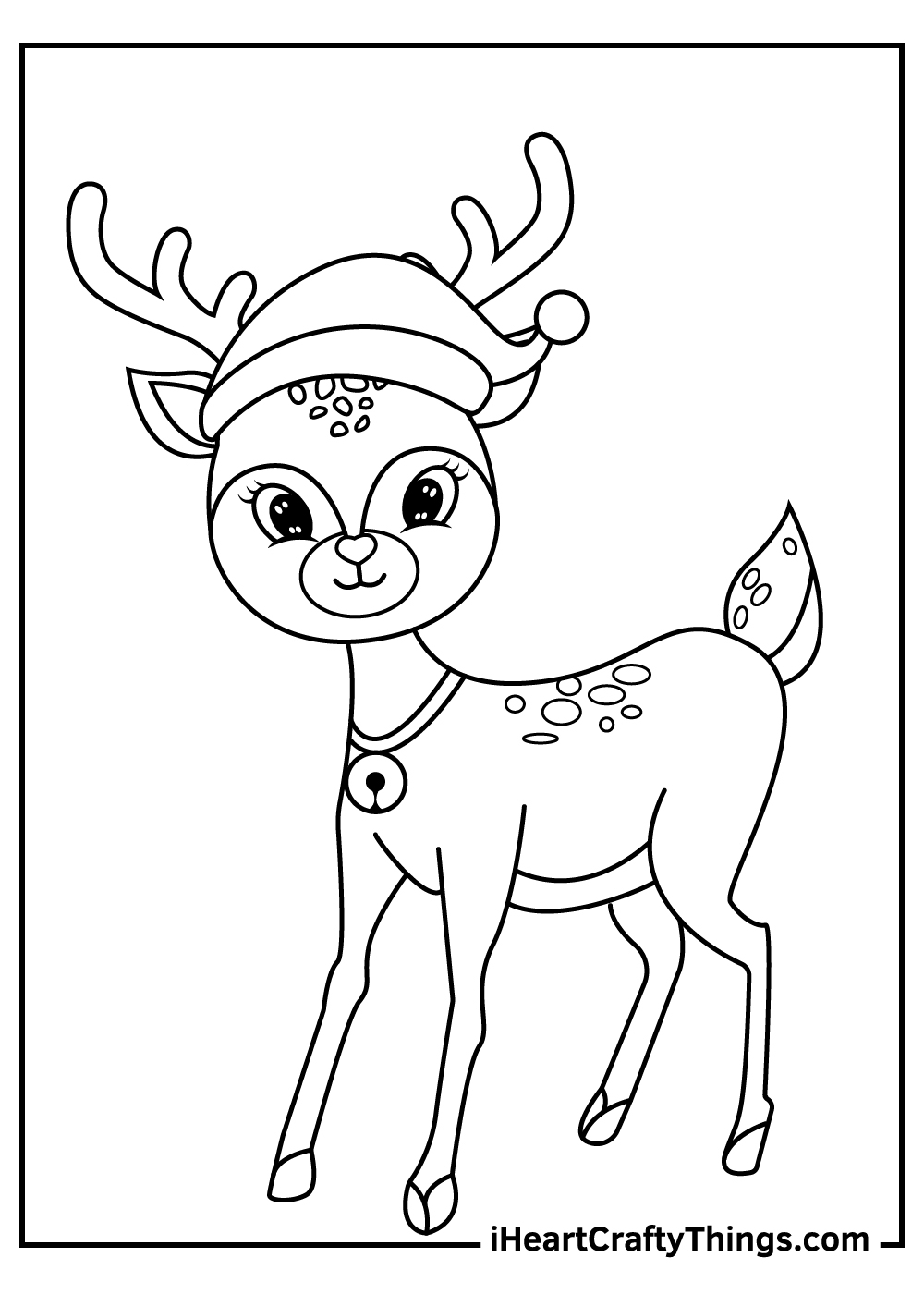 50 Christmas Reindeer Coloring Pages 100 Free Printables 