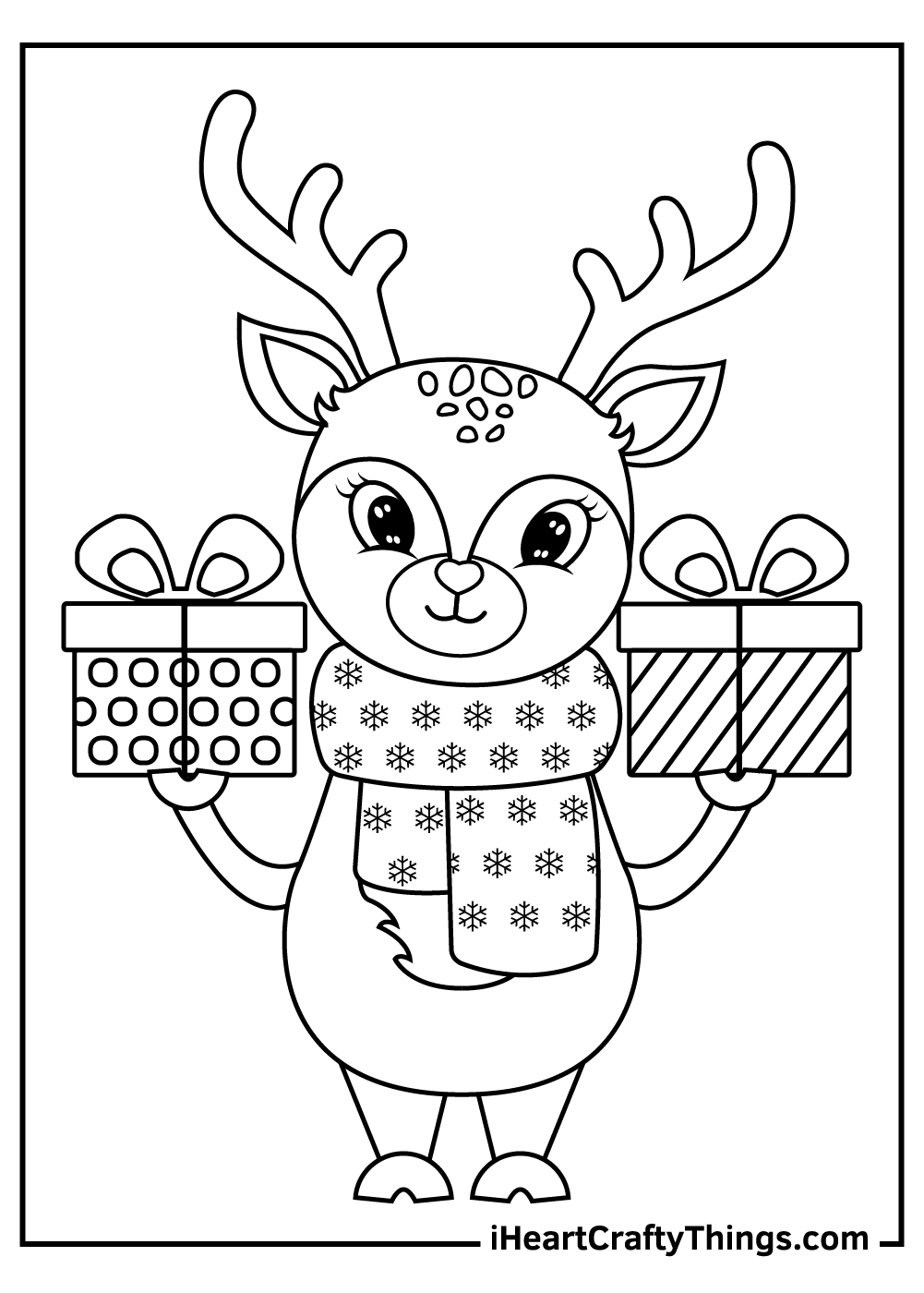 Free Printable Santa And Reindeer Coloring Pages Free Printable Santa And Reindeer Coloring Pages