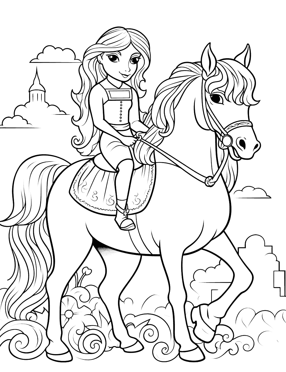 50 Horse Coloring Pages Printable Cute Sheets