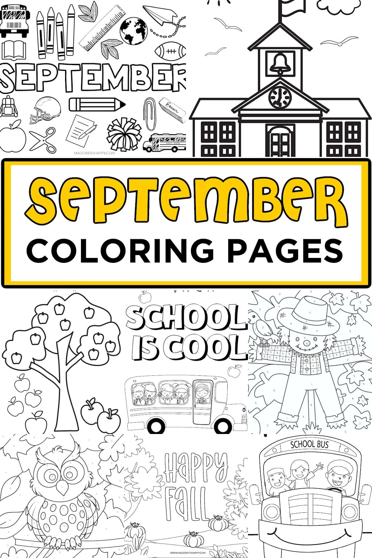 50 September Coloring Pages Made With HAPPY 50 September Coloring Pages Made With HAPPY