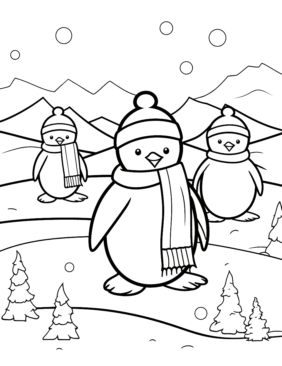 50 Winter Coloring Pages Free Sheets For Kids