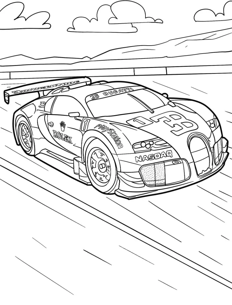 57 Printable Bugatti Coloring Pages PDF From Chiron To Veyron