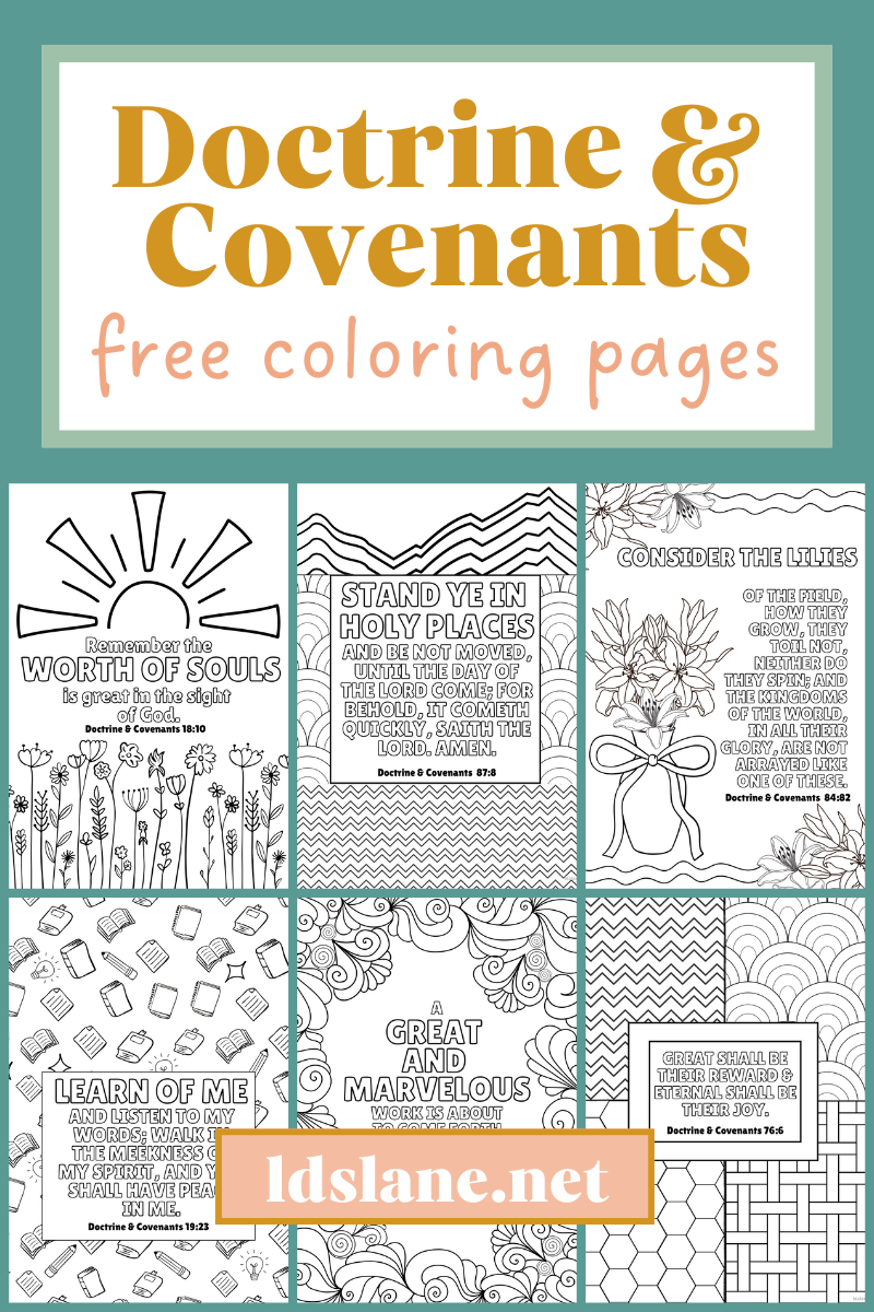 6 Free Printable Coloring Pages With Scriptures From The Doctrine And Covenants
