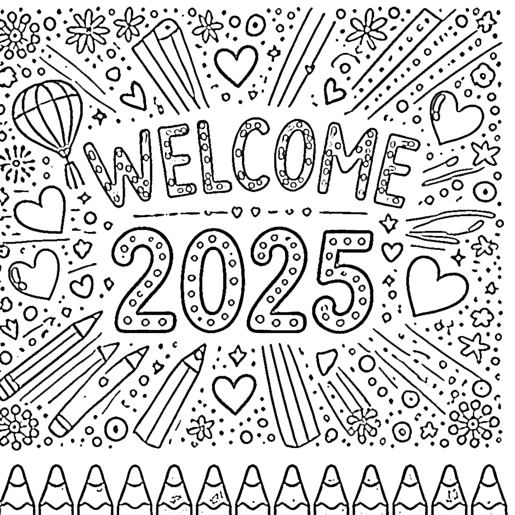 63 New Year 2025 Coloring Page Free To Print To Celebrate 63 New Year 2025 Coloring Page Free To Print To Celebrate
